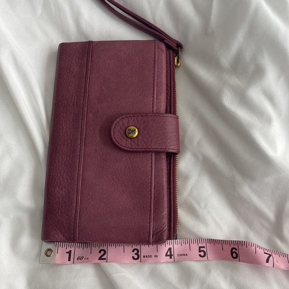 HOBO Oxblood Leather Wristlet Wallet Clutch Organizer Card Case - Picture 8 of 9